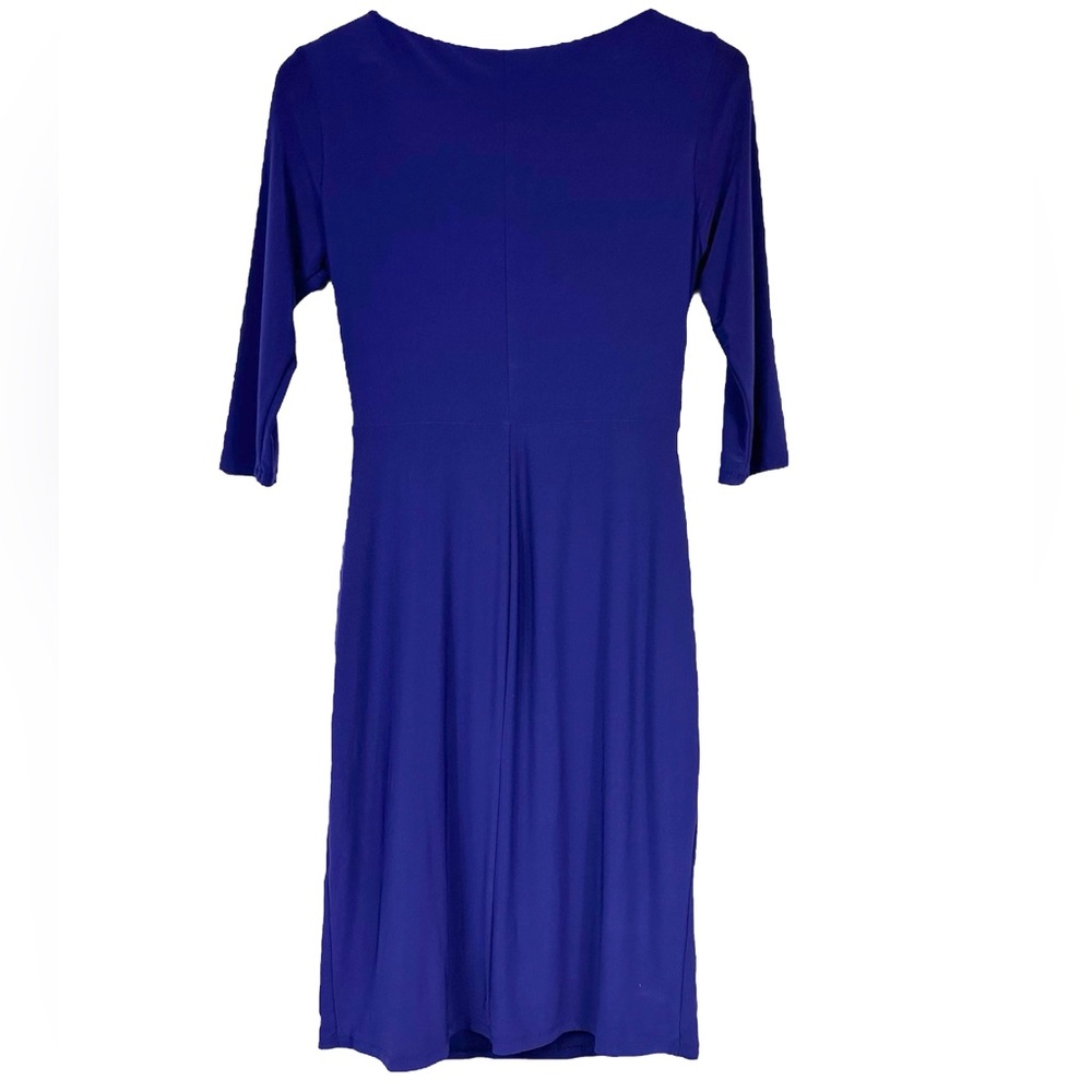 Lauren Ralph Lauren Women’s Twisted-Knot Ruched Size Ruffle Jersey Dress Size 6 - Picture 6 of 9